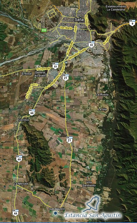 Estancia San Agustin - Ubicacion